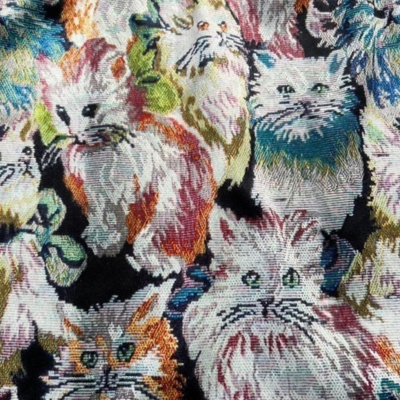 SHEIN curves psychedelic cats stretchy mini skirt - Picture 2 of 4